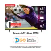 LG - Televisor 43 pulgadas|4K UHD QNED MiniLed|43QNED70BSA|Incluye AI Magic Remote