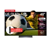 LG - Televisor 48 pulgadas|4K UHD OLED Evo|Dolby Vision Atmos|OLED48C6PSA|Incluye AI Magic Remote