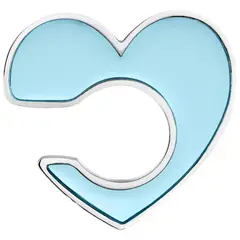 TOUS - Earcuff corazón de acero y resina azul Galaxy