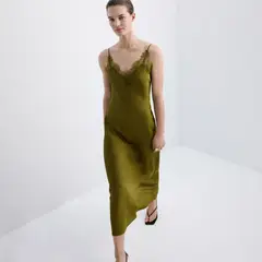 MANGO - Vestido Mujer Medio con Encaje