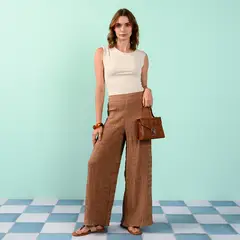 UNIVERSITY CLUB - Pantalón Recto Mujer