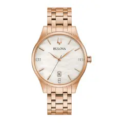 BULOVA - Reloj Mujer. Reloj Acero Inoxidable Oro Rosa 97P152