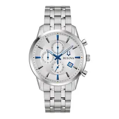 BULOVA - Reloj Hombre Sutton. Reloj Acero Inoxidable Plateado 96B404