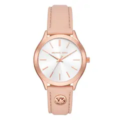 MICHAEL KORS - Relojes Mujer Slim Runway. Reloj Cuero Rosado Mk7545