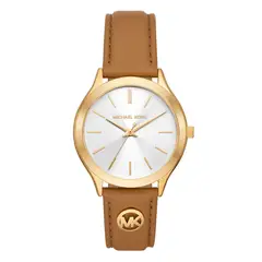 MICHAEL KORS - Relojes Mujer Slim Runway. Reloj Cuero Marrón Mk7543
