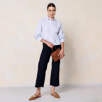 BASEMENT - Camisa Mujer Manga larga de Algodón