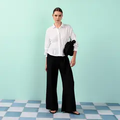 BASEMENT - Camisa Mujer Manga larga de Algodón