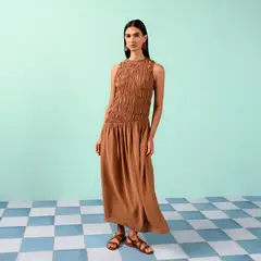 BASEMENT - Vestido Mujer Midi Casual