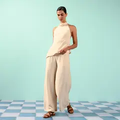 BASEMENT - Pantalón Wide leg Mujer