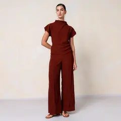 BASEMENT - Pantalón Recto Mujer Tejido