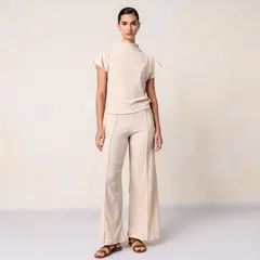 BASEMENT - Pantalón Recto Mujer Tejido