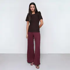 BASEMENT - Pantalón Recto Mujer Tejido