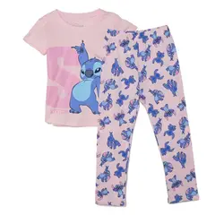 LILO & STITCH - Conjunto de Pijama para niña de Algodón Lilo y Stich