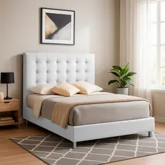 EKONOMODO COLOMBIA - Base y Espaldar Semidoble Luxury Blanco