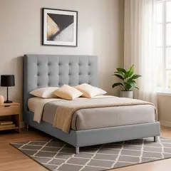EKONOMODO COLOMBIA - Base y Espaldar Semidoble Luxury Gris perla
