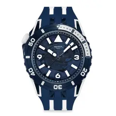 SWATCH - Relojes Unisex Sea Wasp. Reloj Silicona Azul SSCU09N100