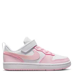 NIKE - Tenis Court Borough Low Recraft Bpv Niña con Velcro