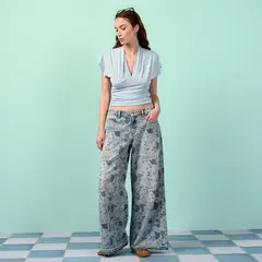 SYBILLA - Blusa Mujer Manga corta