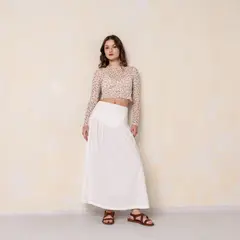 SYBILLA - Falda Maxi Mujer De Algodón