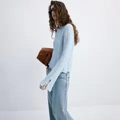 MANGO - Saco Mujer con Tejido de Algodón