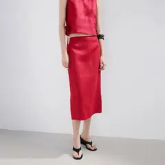 MANGO - Falda Midi Mujer