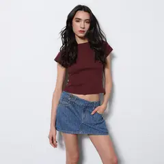 DENIMLAB - Falda Mini Mujer De Algodón
