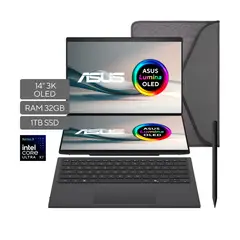 ASUS - Portátil Zenbook Duo |Intel Core Ultra X7 | LPDDR5X 32GB | 1 TB SSD de almacenamiento | Windows 11 Home|14 Pulgadas | UX8407AA-SN434W| Computador portátil