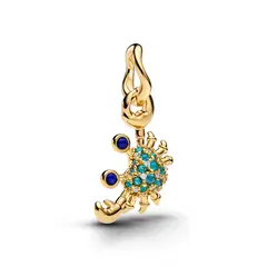 PANDORA - Charm Colgante Cangrejo Recubrimiento En Oro 14K