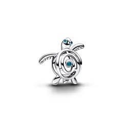 PANDORA - Charm Calado Tortuga Marina Plata Esterlina