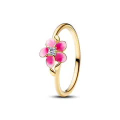 PANDORA - Anillo Flor De Moana De Disney Recubrimiento En Oro 14K
