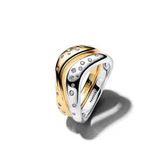 PANDORA - Anillos Apilables Dos Tonos Dos Tonos