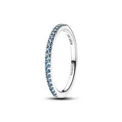 PANDORA - Anillo Eternidad Aguamarina Plata Esterlina