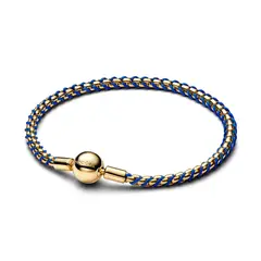 PANDORA - Brazalete De Cadena Tipo Caja Recubrimiento En Oro 14K