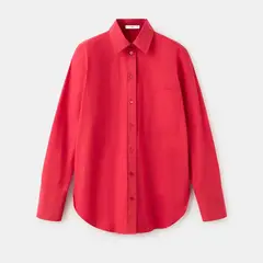 MANGO - Camisa Mujer Manga larga de Algodón