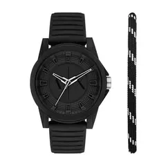 ARMANI - Reloj Exchange Hombre Outerbanks. Reloj Silicona Negro AX7159SET