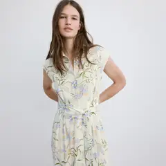 MANGO - Vestido camiseros Mujer Medio con Estampado
