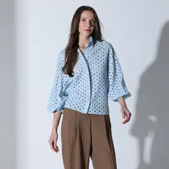 APOLOGY - Camisa Mujer Manga larga de Algodón