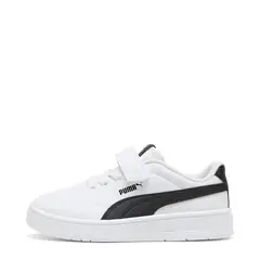 PUMA - Tenis Court Classic Clean Niño con Velcro