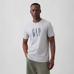 GAP - Camiseta Hombre Manga Corta con Logo de Algodón