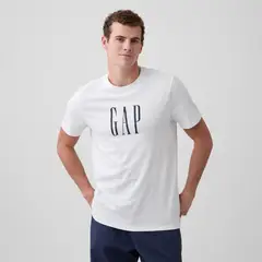 GAP - Camiseta Hombre Manga Corta con Logo de Algodón
