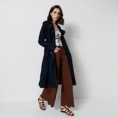 EUGENIA FERNANDEZ X FALABELLA - Jean Culotte Mujer Tiro medio Bota ancha corta con Bordado Eugenia Fernández x Falabella