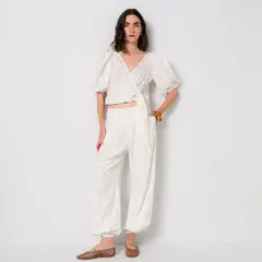 EUGENIA FERNANDEZ X FALABELLA - Pantalón Balloon Mujer Tiro alto de Algodón Eugenia Fernández x Falabella