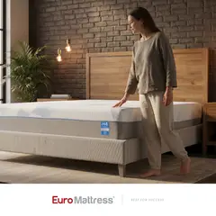 EUROMATTRESS - Colchón Semidoble H4 + Base Cama + Cabecero