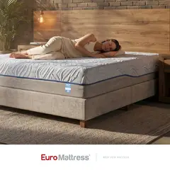 EUROMATTRESS - Colchón Queen Hybrid 7 + Base Cama + Cabecero