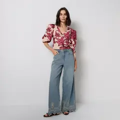 EUGENIA FERNANDEZ X FALABELLA - Blusa Mujer Manga corta de Algodón Eugenia Fernández x Falabella