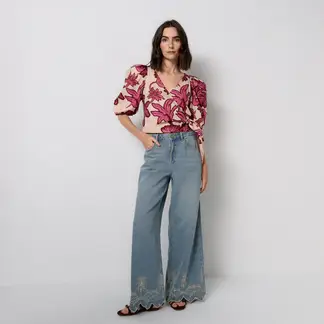 EUGENIA FERNANDEZ X FALABELLA - Blusa Mujer Manga corta de Algodón Eugenia Fernández x Falabella