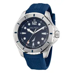 NAUTICA - Reloj Hombre Koh May Bay. Reloj Silicona Azul NAPKMF201