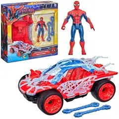 MARVEL - Set de Figura Spiderman ActionVerse Stretch & Blast Buggy