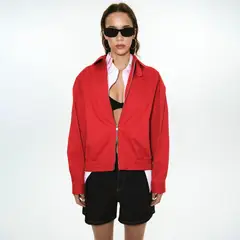 MANGO - Chaqueta Mujer Oversized de Algodón