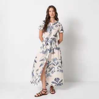 EUGENIA FERNANDEZ X FALABELLA - Vestido Mujer Medio Casual de Algodón Eugenia Fernández x Falabella